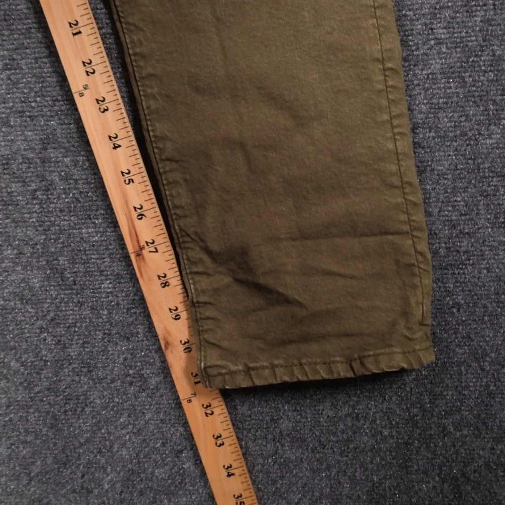 Polo Ralph Lauren Sullivan Slim Jeans Mens 34x32 Olive Green Fading Whiskered